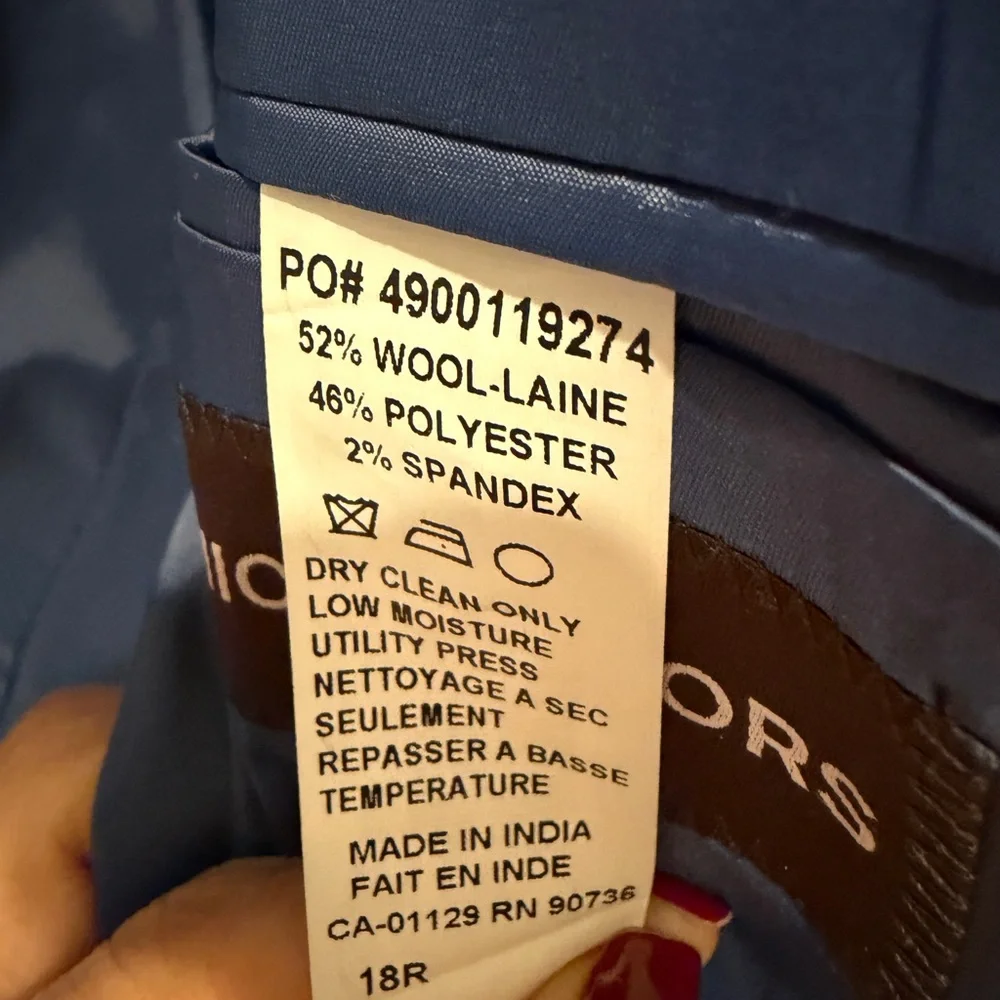 Michael Kors Navy Blue Boys Suit Jacket and Pants Size 18R